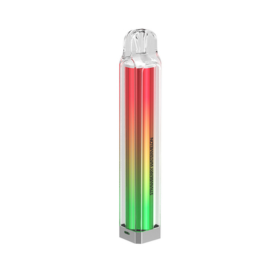 Os cigarros eletrônicos da tampa inferior do metal do OEM esquadram luminoso transparente