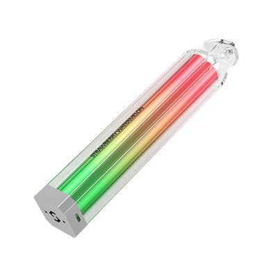 Os cigarros eletrônicos da tampa inferior do metal do OEM esquadram luminoso transparente