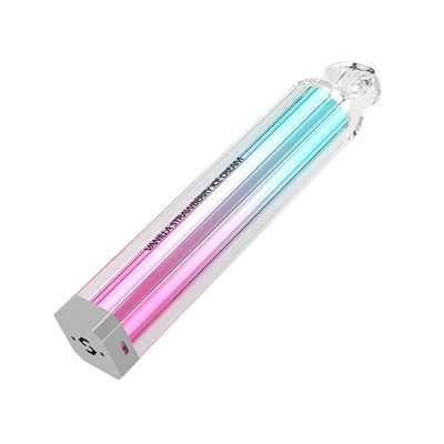 Quadrado customizável descartável transparente do gosto de Vape do tubo exterior do PC luminoso