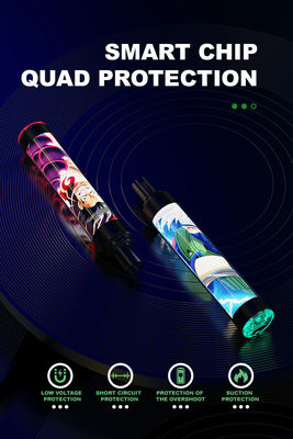 E-cigarro transparente de Shell Colorful Lights da tubulação do PC do guia claro luminoso
