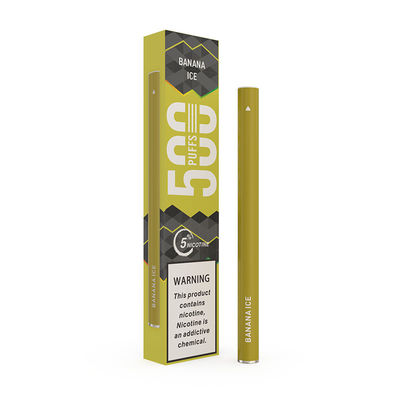 500 sopros Mini Banana Ice Disposable Vape Pen Bar 1.3ml 3.0Ω